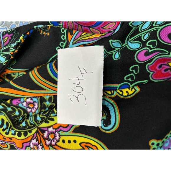 Slinky Brand  Open Front Colorful Paisley Cardigan Jacket Sz Large Boho Festival - Picture 9 of 10